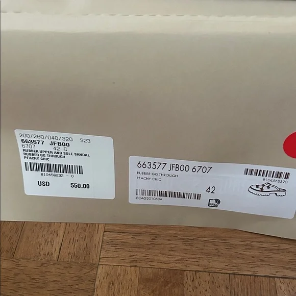 Gucci Blush Pink Perforated Clogs - Picture 2 of 6